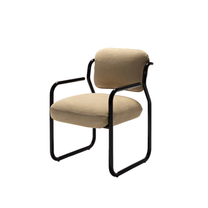 Chaise MODERNISTA Nubuck/pieds résine thermoplastique EXTETA