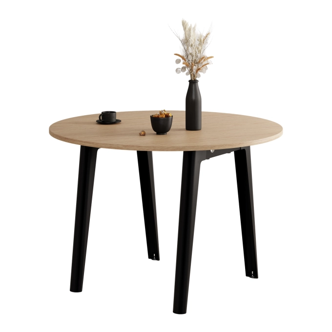 Table NEW MODERN Chêne Ø 110 Noir graphite TIPTOE