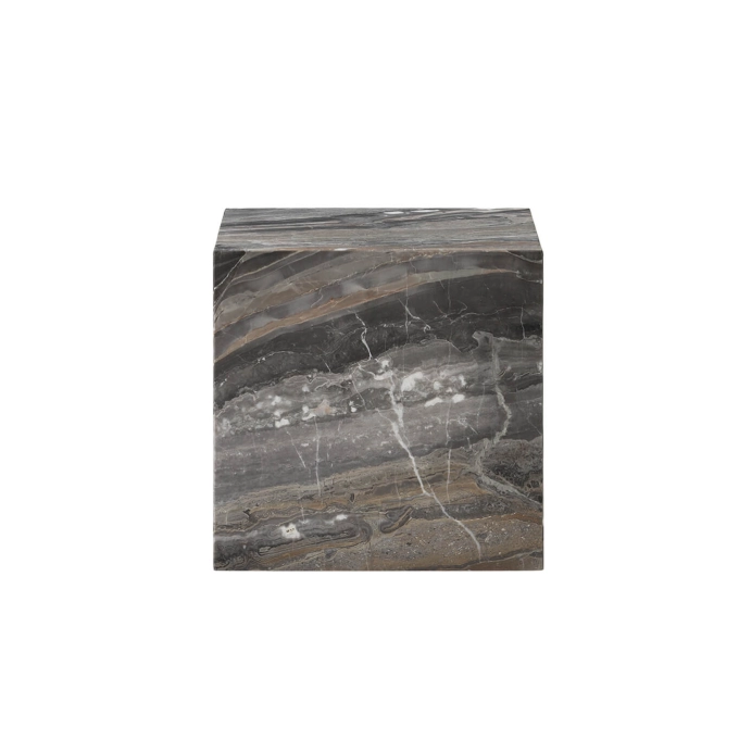 Table d'appoint guéridon PLINTH CUBIC Marbre Grey Galaxy AUDO COPENHAGEN