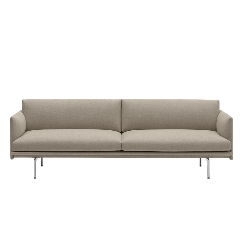 Canapé OUTLINE 3 places Tissu Ecriture 240/ aluminium MUUTO