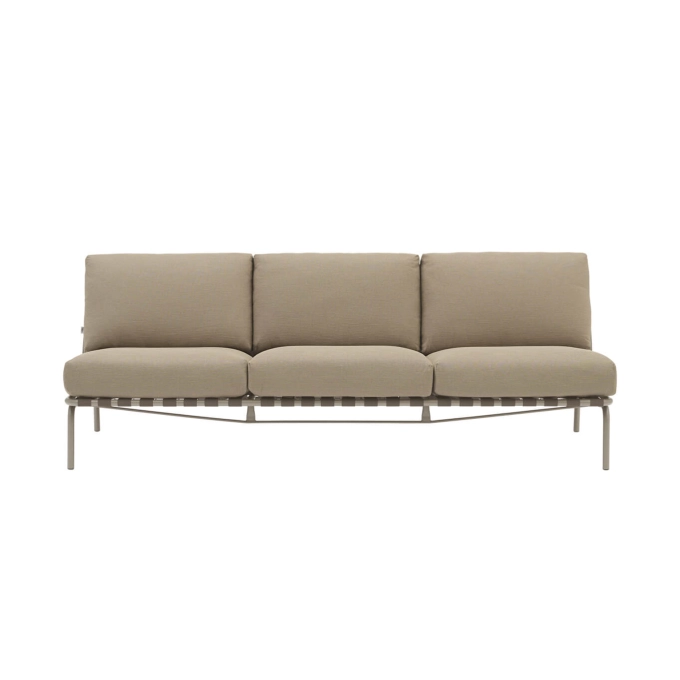 Canapé extérieur SETTLE 3 places côtelé Weave 5/Taupe MUUTO
