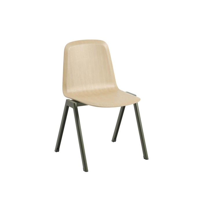 Chaise BRINK pieds A olive foncé Chêne MUUTO