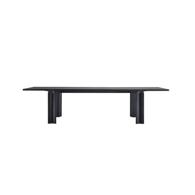 Table NAVE Érable Noir sculpture fine en relief ZANAT