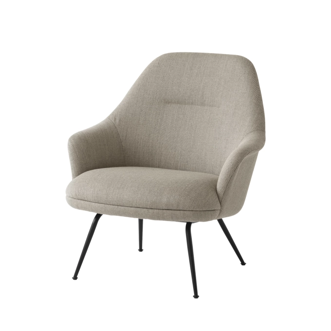 Fauteuil RELY HW140 Wool 0218/Noir AND TRADITION