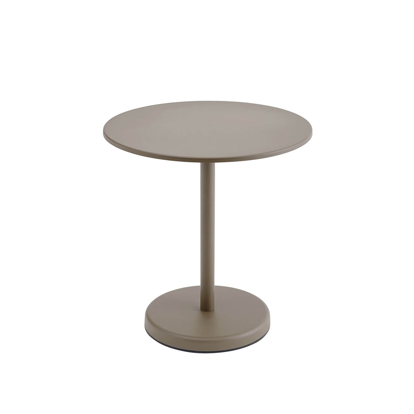 Table extérieure LINEAR STEEL CAFÉ Ø 70 Taupe MUUTO