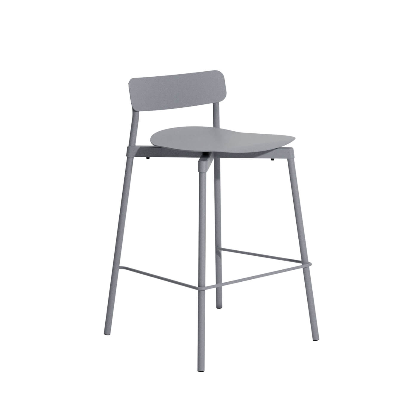 Tabouret h65 Fromme Aluminium Gris Pierre Petite Friture