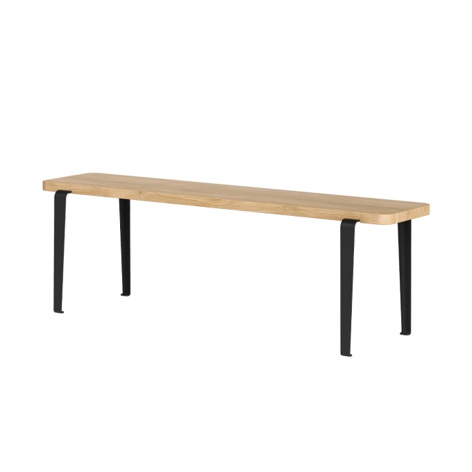 Designer Bench LOU Oak/Graphite Black  L 140 TIPTOE
