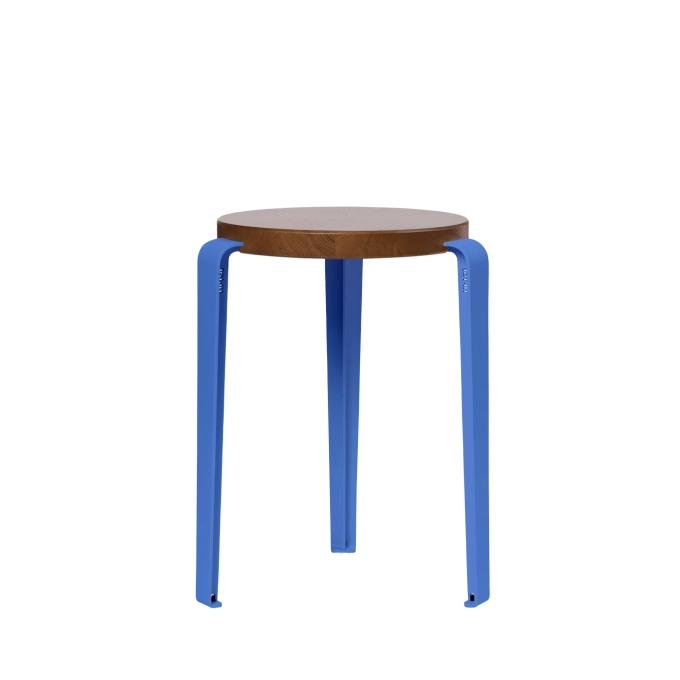 Tabouret LOU Chêne Teinté/Bleu Azur TIPTOE