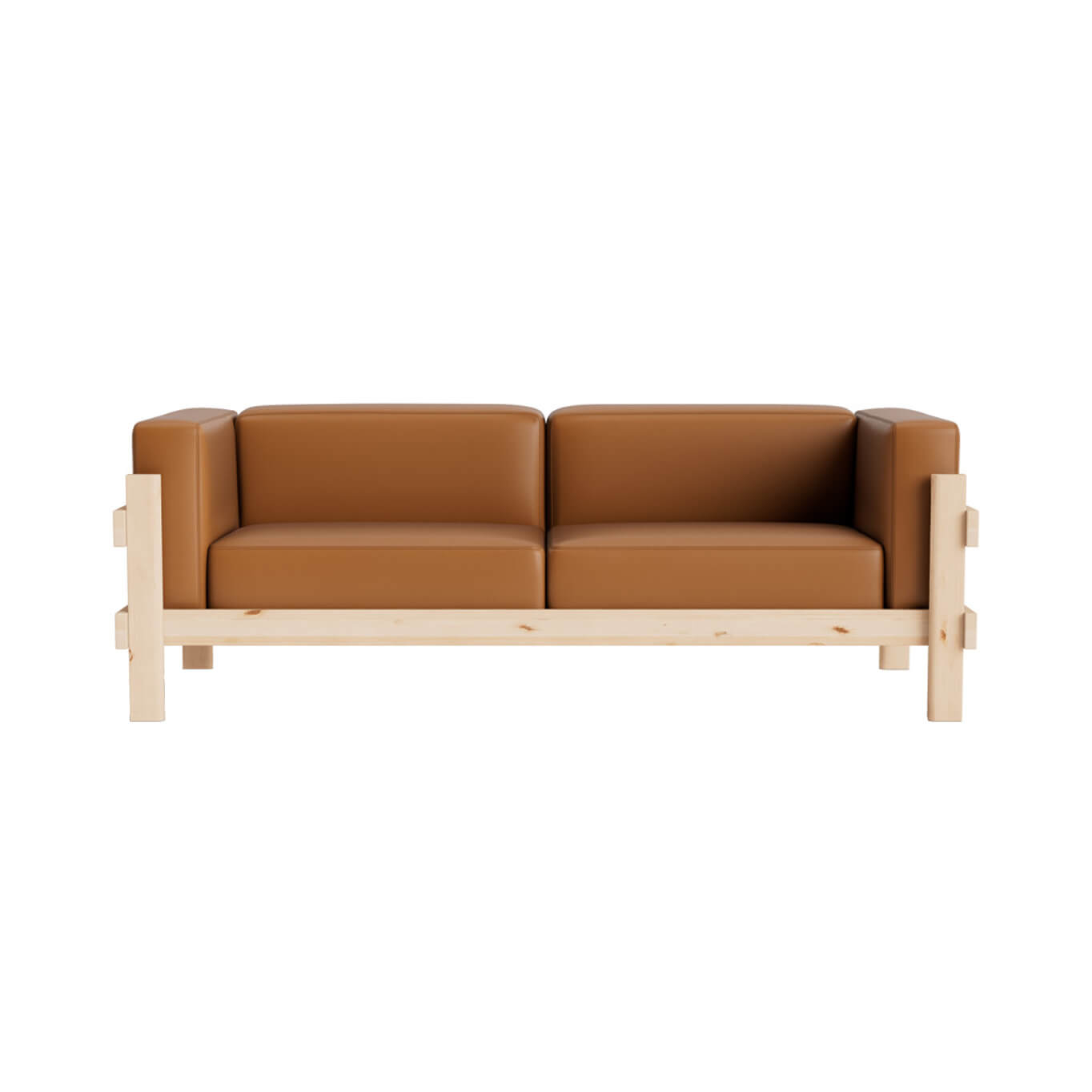 Sofa KUBE Pine/ Ultra Leather Cognac NORMANN COPENHAGEN