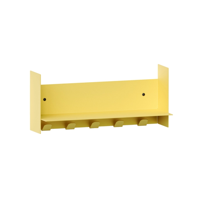 Shelving PLI Naples Yellow with coat racks L 45 TIPTOE