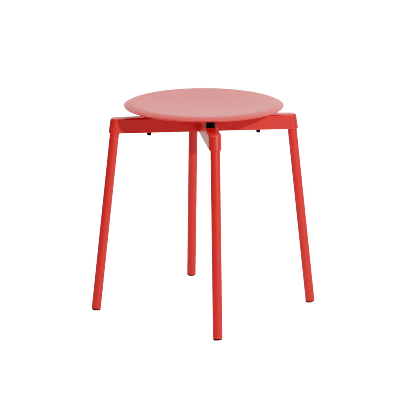 Tabouret Fromme Aluminium Rouge Petite Friture