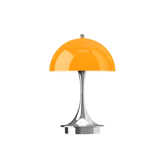 Portable Lamp PANTHELLA 160 PORTABLE V3 Opal orange/ chrome LOUIS POULSEN