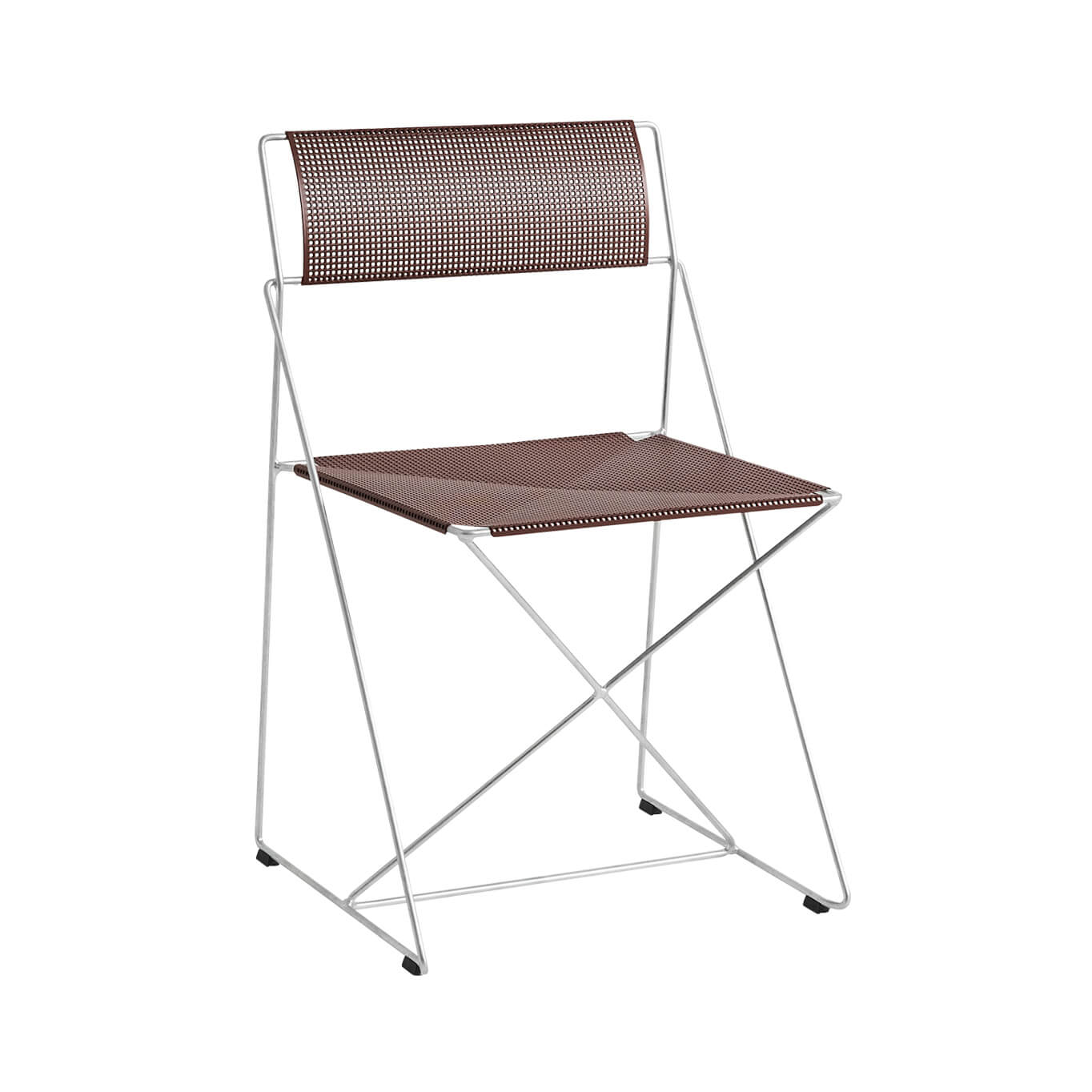 Chaise extérieure X-LINE galvanisé rouge fer HAY