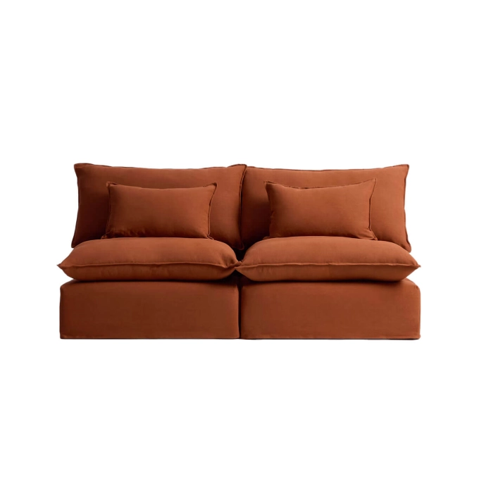 ANARELA modulable 3 places Lin Terracotta KAVE HOME