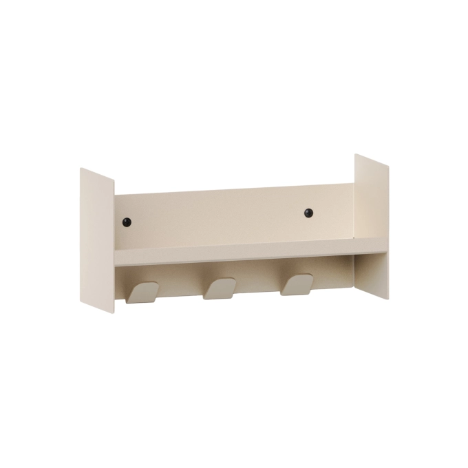 Shelving PLI Cream White edged with coat racks L 30 TIPTOE