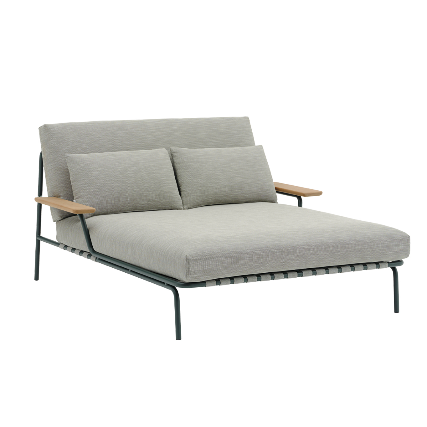 Canapé extérieur SETTLE Ribbed Weave 2/ vert foncé MUUTO