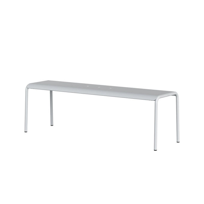 Banc extérieur PANORAMA Gris Craie L 140 TIPTOE