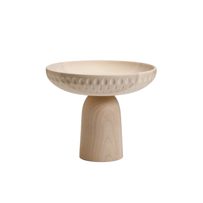Table Centrepiece NERA bowl large rain drops Maple white ZANAT