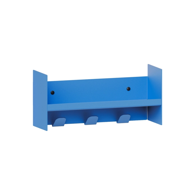 Shelving PLI Azur Blue edged with coat racks L 30 TIPTOE
