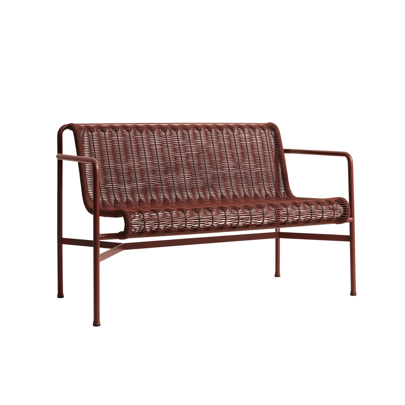 Outdoor Bench PALISSADE CORD Dining Bench Iron red HAY