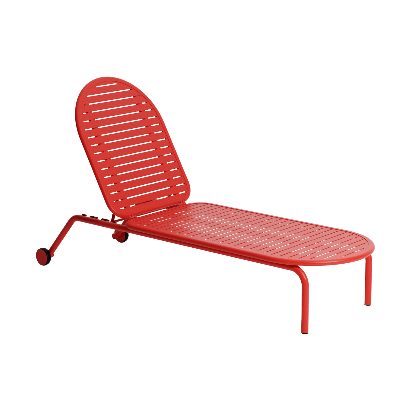 Outdoor Bench and Sunlounger WEEK-END Sunbed Red PETITE FRITURE