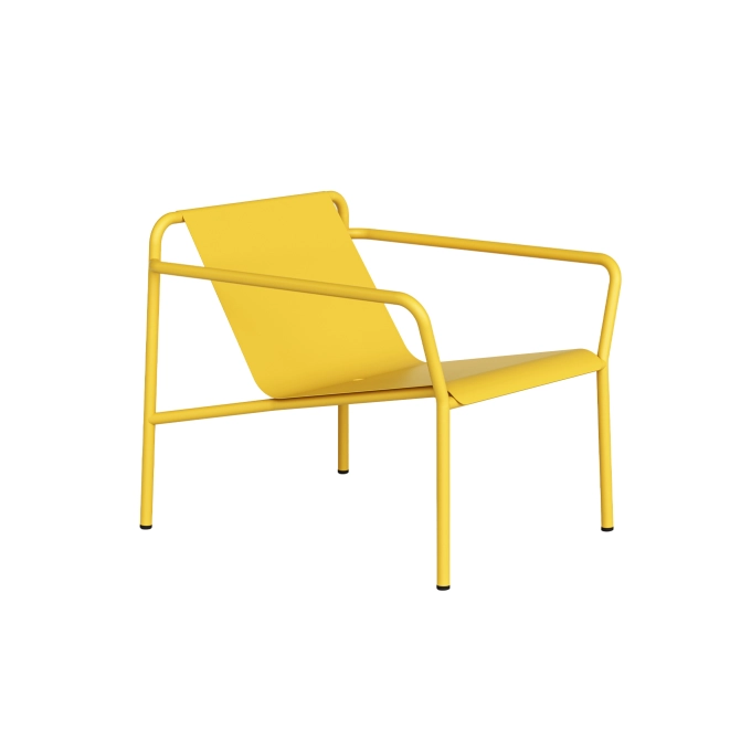 Outdoor Lounge Chair PANORAMA Sun Yellow with armrests TIPTOE