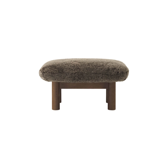 Pouffe BRASILIA Dark Oak/ Sheepskin Root AUDO COPENHAGEN
