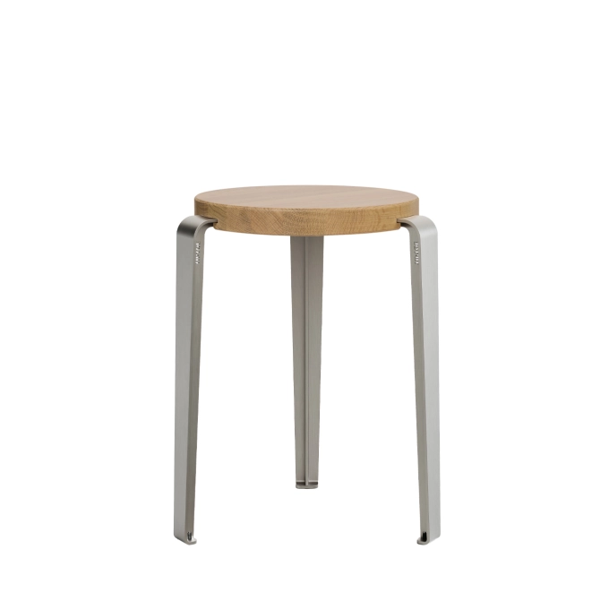Tabouret LOU CORE Chêne/Acier Inoxydable TIPTOE