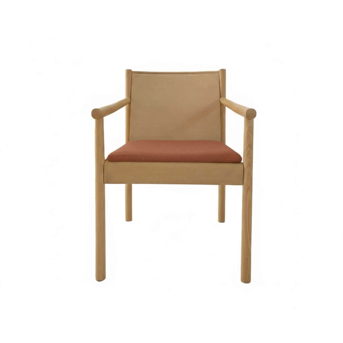 KATA avec accoudoirs / coussin Kvadrat Terracotta ARPER
