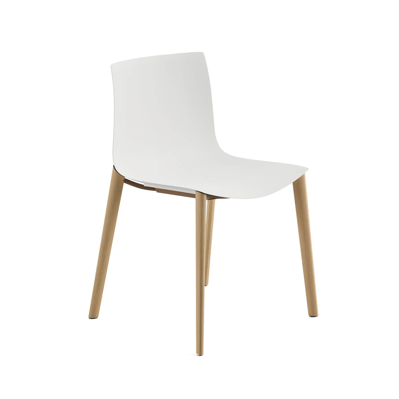 Chaise CATIFA RE 46 Pieds bois Blanc lune ARPER
