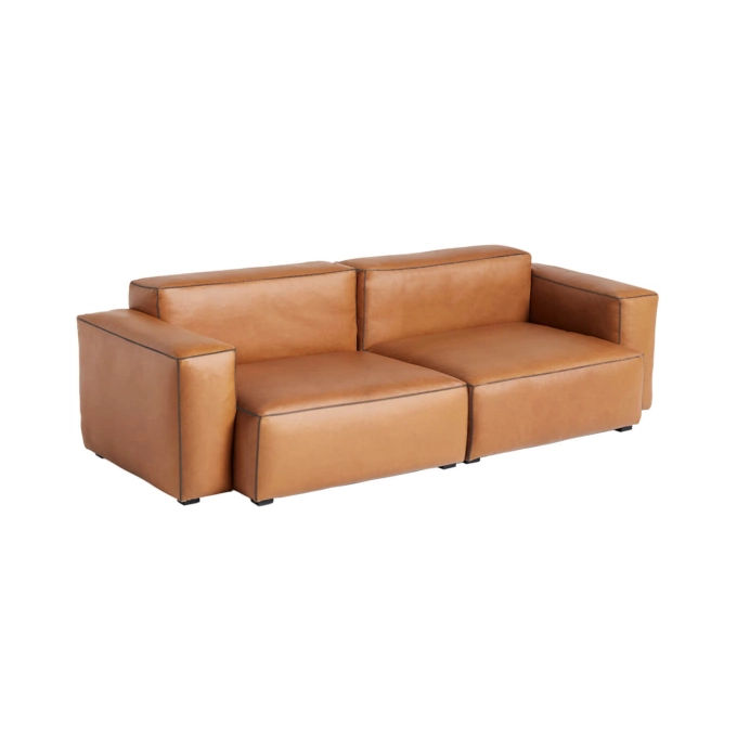Sofa MAGS SOFT 2,5-Seater with low armrest Sense Cognac HAY