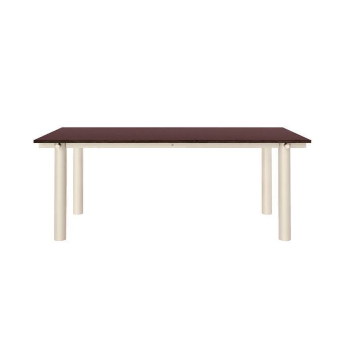 Table ATURA 200x90 Bordeaux Pieds Gris FERM LIVING