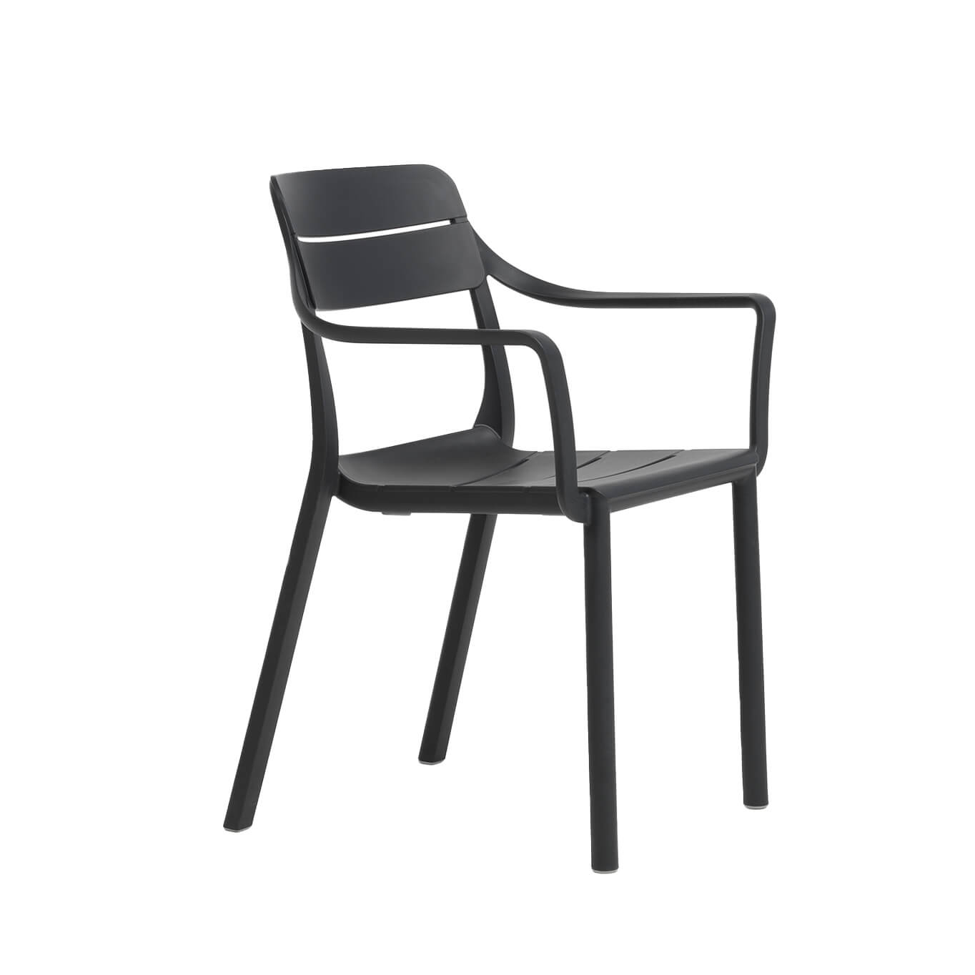 Chaise extérieure CASSIA avec accoudoirs Anthracite NARDI