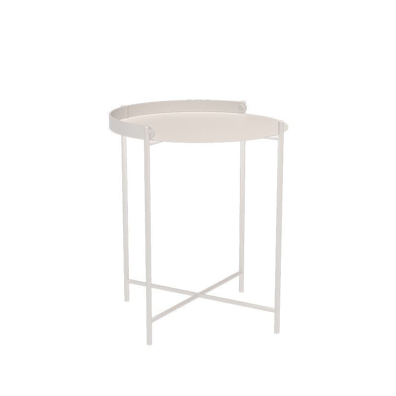 Table basse extérieur Table basse EDGE Ø 46,5 Blanc HOUE