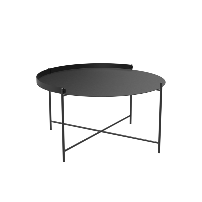 Table basse extérieur Table basse EDGE Ø 76 Noir HOUE