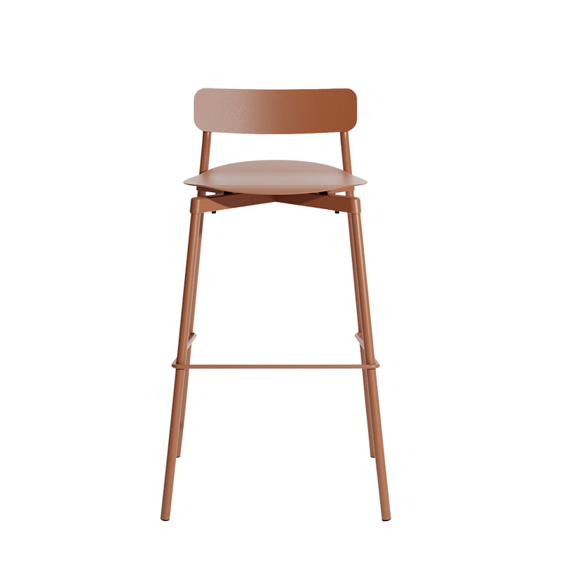 Tabouret haut FROMME H75 Terracotta PETITE FRITURE