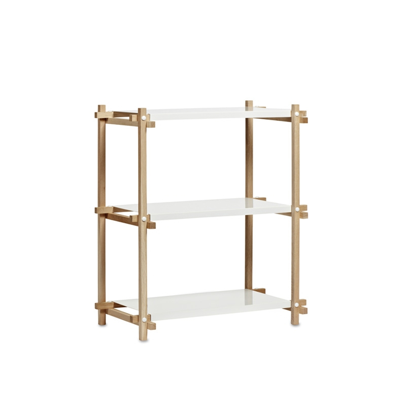 Etagère WOODY COLUMN LOW Blanc, bois HAY