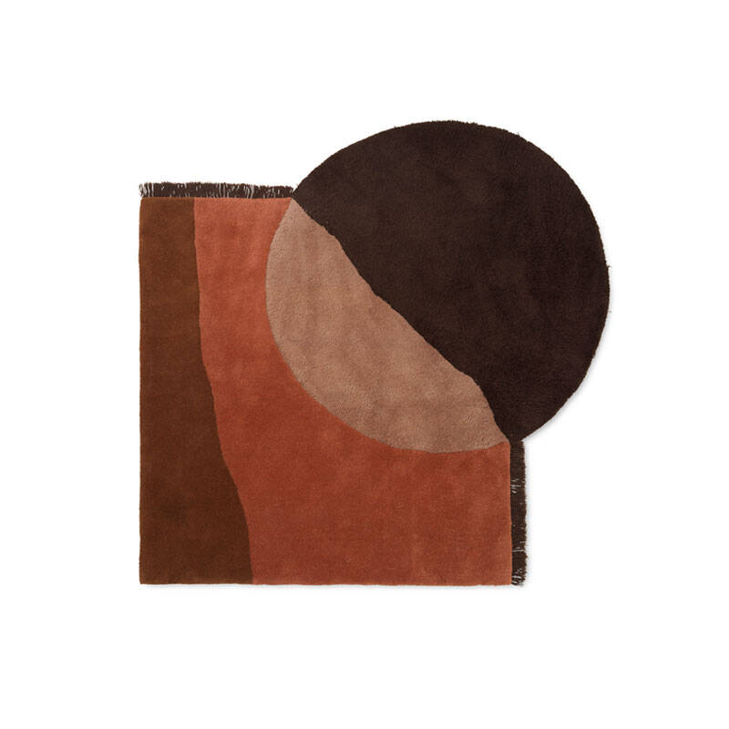 Tapis Tapis VIEW TUFTED Marron rouge FERM LIVING