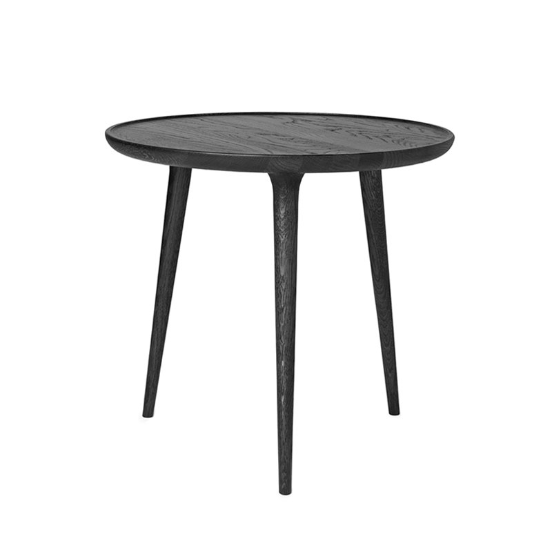 Table d'appoint guéridon ACCENT Large Chêne teinté noir MATER