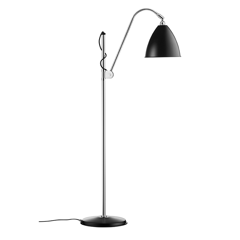 Lampadaire BESTLITE BL3M Chrome/ noir GUBI