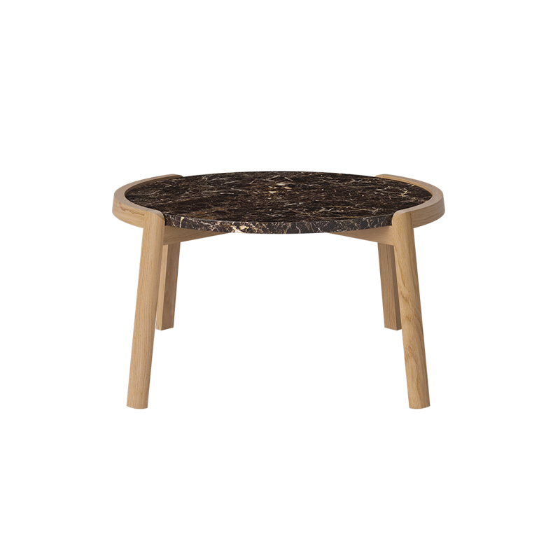 Table basse MIX Ø 65 Marbre brun BOLIA