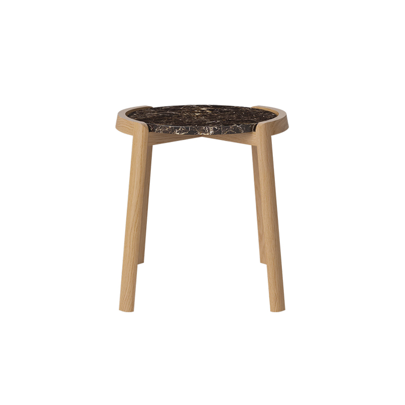 Table d'appoint guéridon MIX Ø 46 Marbre brun BOLIA