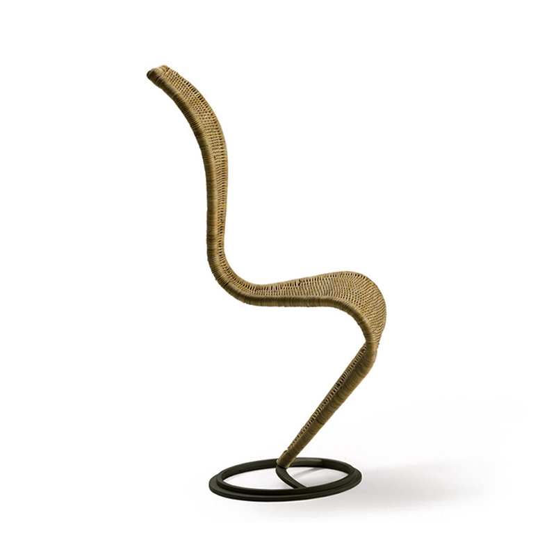Chaise S-CHAIR rotin CAPPELLINI