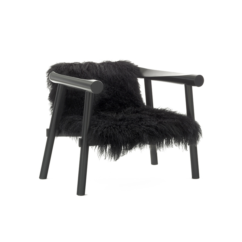 Fauteuil ALTAY peau de chèvre Noir COEDITION
