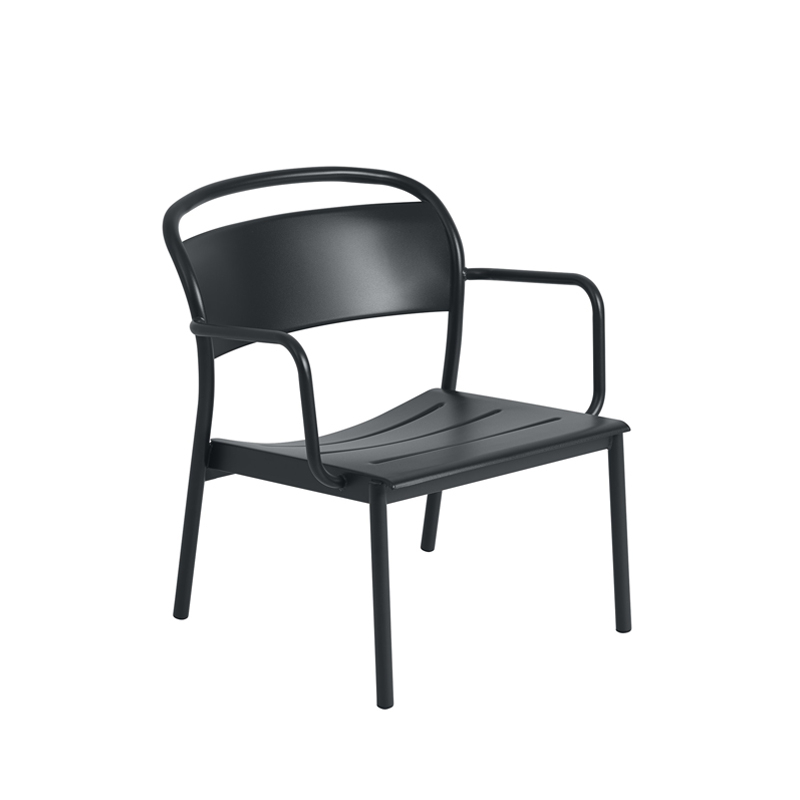 Fauteuil extérieur Fauteuil LINEAR STEEL Noir MUUTO