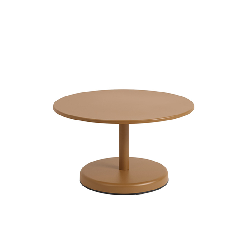 Table basse extérieur Table basse LINEAR STEEL Ø 70 Orange brulé MUUTO