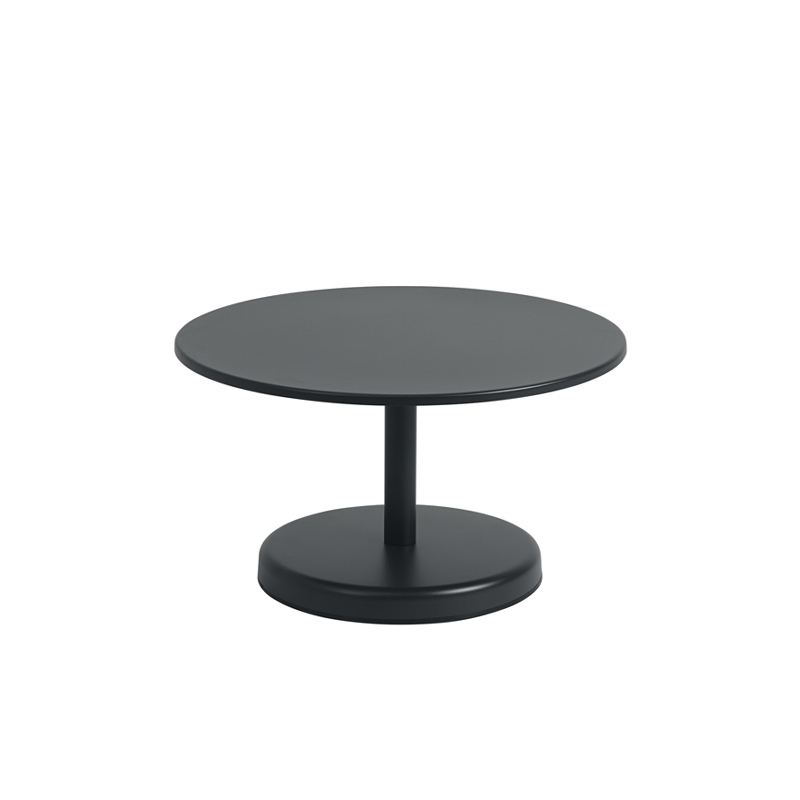 Table basse extérieur Table basse LINEAR STEEL Ø 70 Noir MUUTO