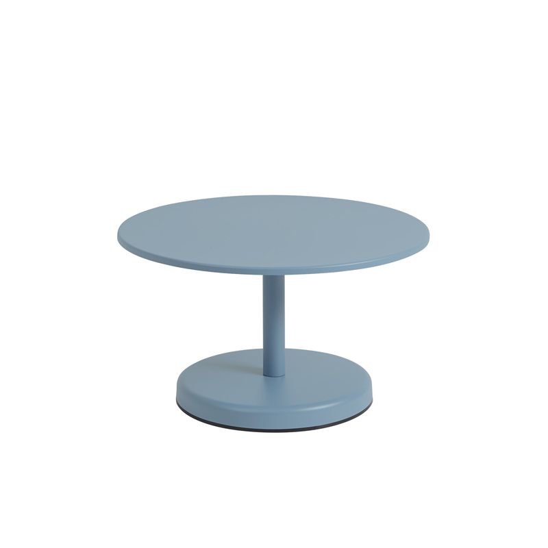 Table basse extérieur Table basse LINEAR STEEL Ø 70 Bleu clair MUUTO