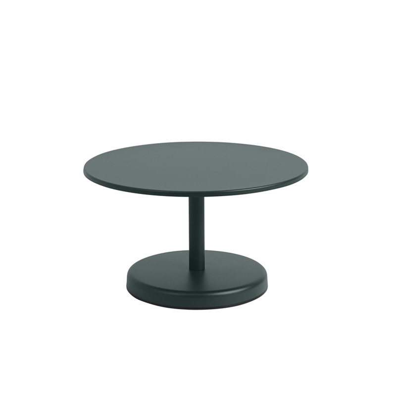 Table basse extérieur Table basse LINEAR STEEL Ø 70 Vert foncé MUUTO