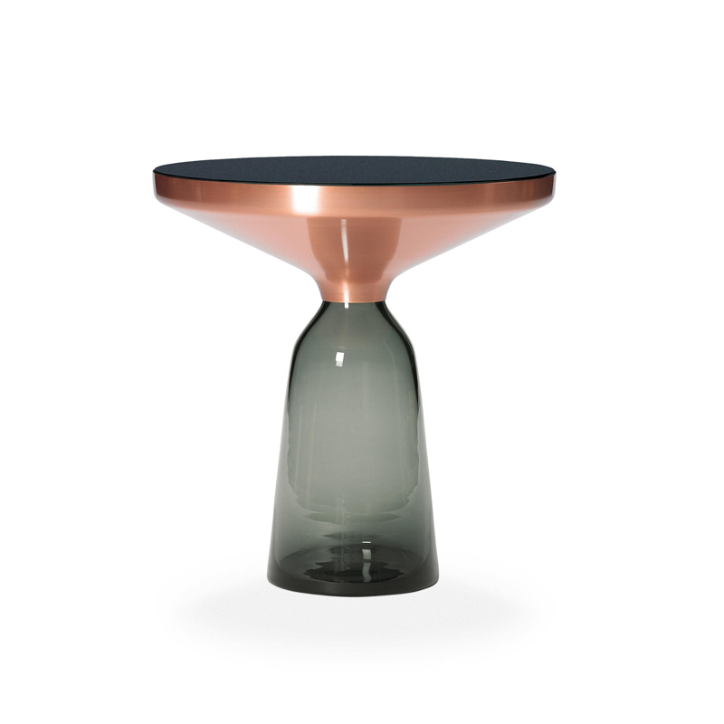 Table d'appoint guéridon BELL SIDE COPPER Gris quartz CLASSICON